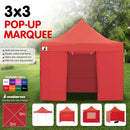Wallaroo Gazebo Tent Marquee 3x3 PopUp Outdoor  Red-2
