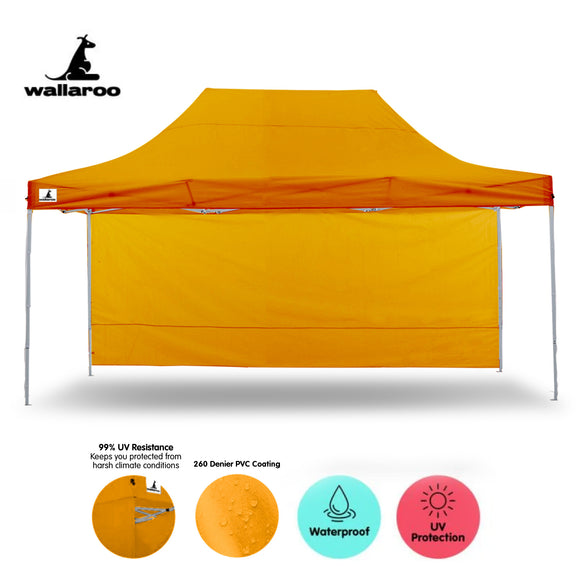 Wallaroo Gazebo Tent Marquee 3x4.5m PopUp Outdoor Orange