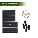 Wallaroo Garden Bed 80 x 60 x 30cm Galvanized Steel - Black-5