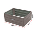 Wallaroo Garden Bed 80 x 60 x 30cm Galvanized Steel - Grey-4