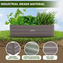 Wallaroo Garden Bed 100 x 60 x 30cm Galvanized Steel - Grey-6