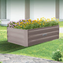 Wallaroo Garden Bed 100 x 60 x 30cm Galvanized Steel - Grey-8