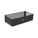 Wallaroo Garden Bed 120 x 60 x 30cm Galvanized Steel - Black-1