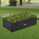 Wallaroo Garden Bed 120 x 60 x 30cm Galvanized Steel - Black-8