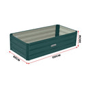 Wallaroo Garden Bed 120 x 60 x 30cm Galvanized Steel - Green-4