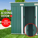 Wallaroo 4ft x 8ft Garden Shed Flat Roof Outdoor Storage - Green-4