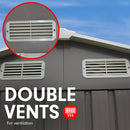 Wallaroo Garden Shed Spire Roof 4ft x 6ft Outdoor Storage Shelter - Grey-6