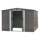 Wallaroo Garden Shed Spire Roof 6ft x 8ft Outdoor Storage Shelter - Grey-1