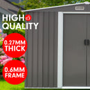 Wallaroo Garden Shed Spire Roof 6ft x 8ft Outdoor Storage Shelter - Grey-5