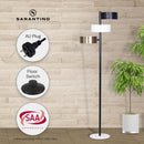 Sarantino Metal Floor Lamp with 3 Swirl Shades-7