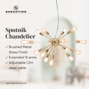 Sarantino 15-Light Sputnik Chandelier in Brass Finish-2