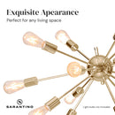 Sarantino 15-Light Sputnik Chandelier in Brass Finish-4