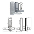 Kartrite Push Button Digital Combination Security Door Lock-6