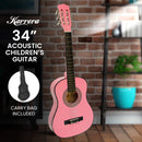 Karrera 34in Acoustic Wooden Childrens Guitar - Pink-8