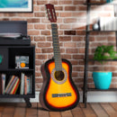 Karrera 34in Acoustic Wooden Childrens Guitar - Sunburst-7
