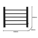 Pronti Heated Towel Rack Electric Bathroom Towel Rails Warmer Ev-90 -black-4