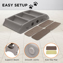 Furtastic Foldable Pet Stairs in Grey - 50cm Dog Ladder Cat Ramp with Non-Slip Mat for Indoor and Outdoor Use-5