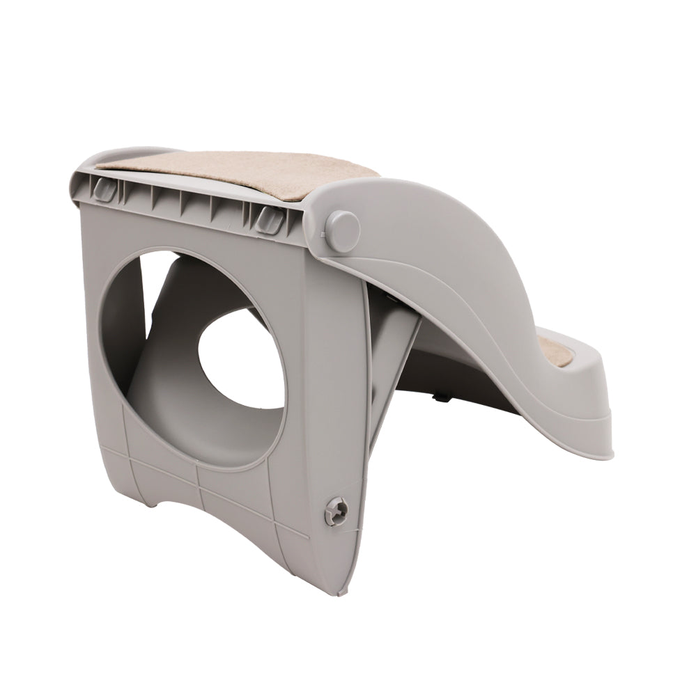 Furtastic 38cm Foldable Pet Stairs Ramp - Grey - 0