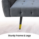 Sarantino Ava 3-seater Tufted Velvet Sofa Bed By Sarantino - Dark Grey-10