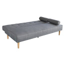 Sarantino Madison Sofa Bed Lounge Couch Futon Furniture Home Light Grey Linen Suite-5