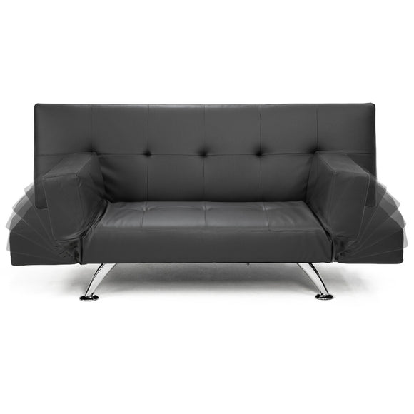 Sarantino Brooklyn Sofa Bed Lounge Faux Leather Couch Futon Furniture Adjustable Suite Gr