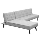 Sarantino 3-seater Corner Sofa Bed With Lounge Chaise Couch Furniture Light Grey-2