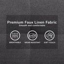 Sarantino 3 Seater Linen Sofa Bed Couch Lounge Futon - Dark Grey-11