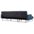 Sarantino 3-Seater Corner Sofa Bed with Chaise Lounge - Blue-7