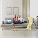 Sarantino 3-Seater Corner Sofa Bed with Chaise Lounge - Light Grey-12