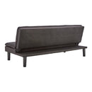 Sarantino 3 Seater Modular Faux Linen Fabric Sofa Bed Couch - Black-9