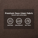 Sarantino 3-Seater Fabric Sofa Bed Futon - Brown-9