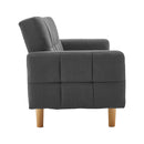 Sarantino 3-Seater Fabric Sofa Bed Futon - Dark Grey-6