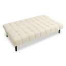 Sarantino Faux Suede Fabric Sofa Bed Furniture Lounge Seat Beige-7