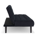 Sarantino Faux Suede Fabric Sofa Bed Furniture Lounge Seat Black-5