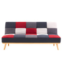 Sarantino 3 Seater Modular Linen Fabric Wood Sofa Bed Couch - Multi-colour-1
