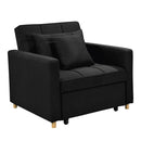 Sarantino Suri 3-in-1 Convertible Lounge Chair Bed - Black-1