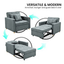 Sarantino Suri 3-in-1 Convertible Sofa Chair Bed -  Airforce Blue-12