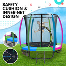 Kahuna 6ft Trampoline Round Free Pad Cover Spring Mat Net Safety Net Enclosure Rainbow-5