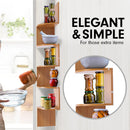 Sarantino 5 Tier Corner Wall Shelf Display Shelves Dvd Book Storag Rack Floating Mounted - Beech-2