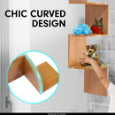 Sarantino 5 Tier Corner Wall Shelf Display Shelves Dvd Book Storag Rack Floating Mounted - Beech-4