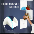 Sarantino 5 Tier Corner Wall Shelf Display Shelves Dvd Book Storag Rack Floating Mounted - White-4