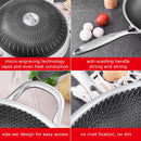 316 Stainless Steel 32cm Non-Stick Stir Fry Cooking Kitchen Wok Pan without Lid Honeycomb Double Sided-1
