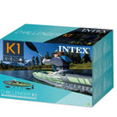 Intex Sports Challenger K1 Inflatable Kayak 1 Seat Floating Boat Oars River Lake 68305NP-2