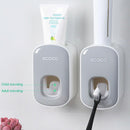Ecoco Wall mount auto ands Free Toothpaste Dispenser Automatic Toothpaste Squeezer Bathroom Toothpaste Holder Black-8