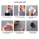 Ecoco Silicone Water Drop Toilet Brush Holder Set Wall-Mounted Cleaning Brush Tool Black-11