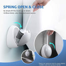 Ecoco Silicone Water Drop Toilet Brush Holder Set Wall-Mounted Cleaning Brush Tool Grey-4
