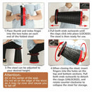 Portable Folding Stool Retractable Travel Seat Camping Fishing Chair Outdoor Black-6