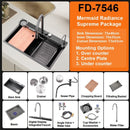 Integrated Waterfall Kitchen Sink Honeycomb Technology Large Digitial Display Stainless Steel Water Filter Cup Washer-4