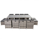 Bali 13PC Outdoor Dining Set-Grey-6