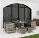 Horrocks 8 Seater Outdoor Dining Set-Grey-4